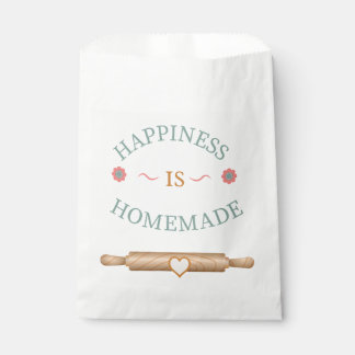 Cute Happiness Is Homemade Baking Quote Favour Bag