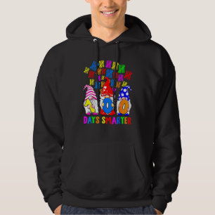 Cute Happy 100th Day Of School Gnome 100 Days Smar Hoodie