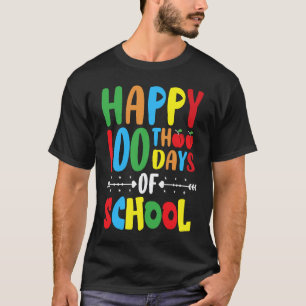 cute happy 100th day of school teacher student 100 T-Shirt