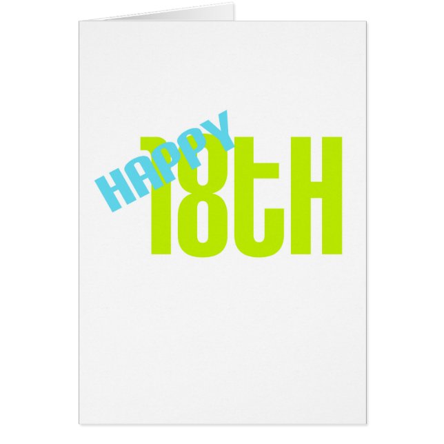 Cute, "Happy 18th" design (Front)