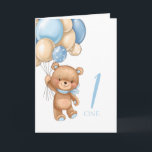 Cute Happy 1st Birthday Card<br><div class="desc">Hey there! Can you believe it? It’s time to celebrate the little guy's first birthday! 🎉 I’m planning a fun kids party and thought it’d be awesome to get him a cute teddy bear as a gift. I also picked up a personalised birthday card to make it extra special! I...</div>