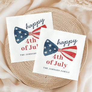 Cute Happy 4th of July Napkin