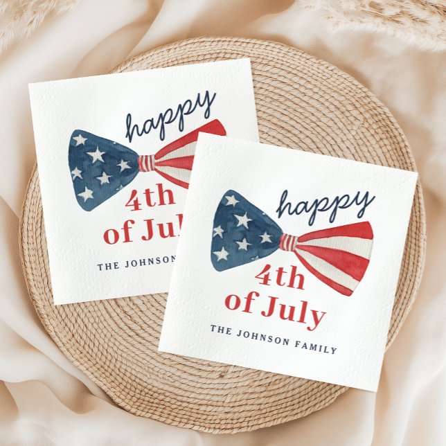 Cute Happy 4th of July Napkin (Cute Happy 4th of July Napkins)