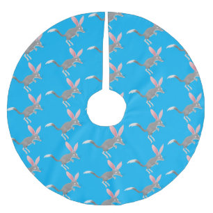 Cute happy Australian bilby cartoon Brushed Polyester Tree Skirt