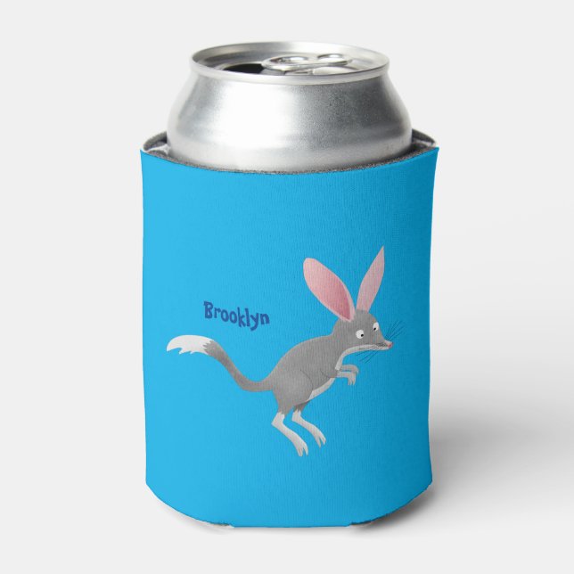 Cute happy Australian bilby cartoon  Can Cooler (Can Front)