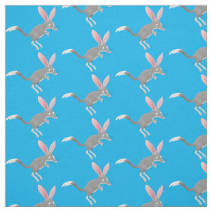 Cute happy Australian bilby cartoon Fabric