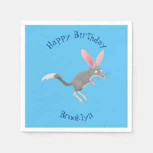 Cute happy Australian bilby cartoon Napkin