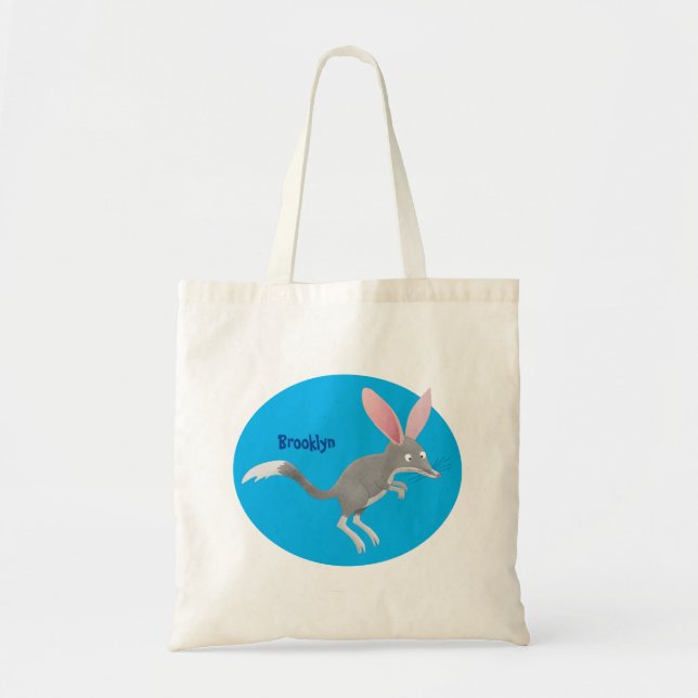 Cute happy Australian bilby cartoon Tote Bag (Front)