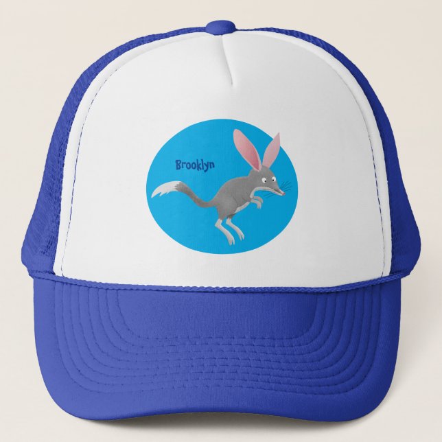 Cute happy Australian bilby cartoon Trucker Hat (Front)