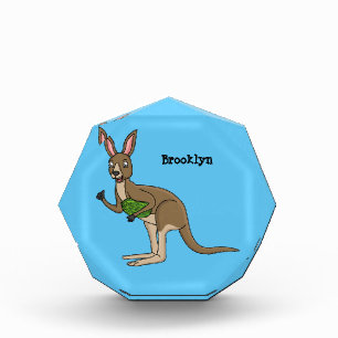 Cute happy Australian kangaroo illustration Photo Block