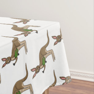 Cute happy Australian kangaroo illustration Tablecloth