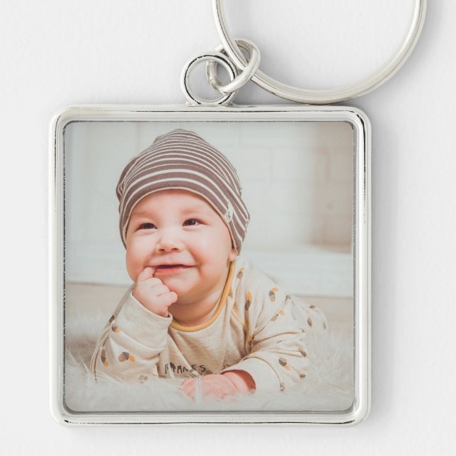 Cute happy baby photo key ring (Front)
