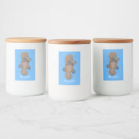 Cute happy baby platypus cartoon illustration