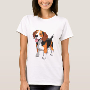Cute Happy Beagle Dog T-Shirt