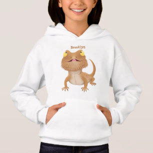 Cute happy bearded dragon lizard cartoon