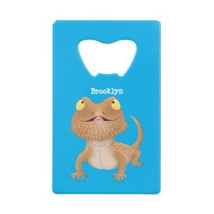 Cute happy bearded dragon lizard cartoon