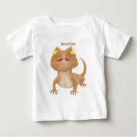 Cute happy bearded dragon lizard cartoon