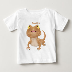 Cute happy bearded dragon lizard cartoon baby T-Shirt