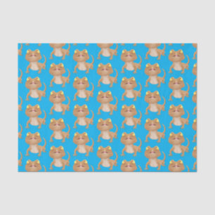 Cute happy bearded dragon lizard cartoon tissue paper