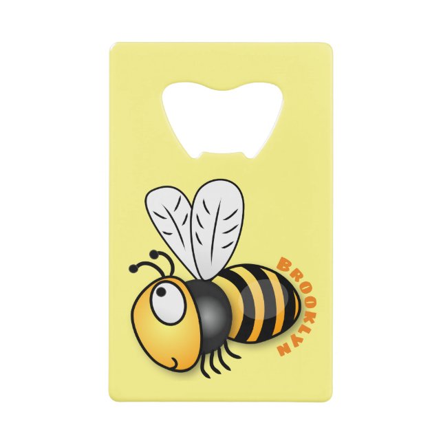 Cute happy bee cartoon illustration (Front)