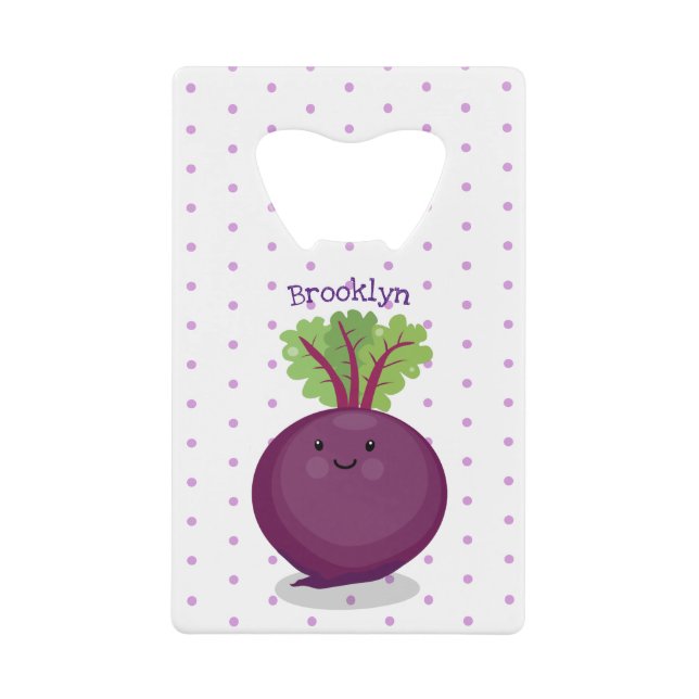 Cute happy beet root kitchen cartoon illustration (Front)