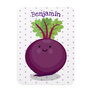 Cute happy beet root kitchen cartoon illustration magnet