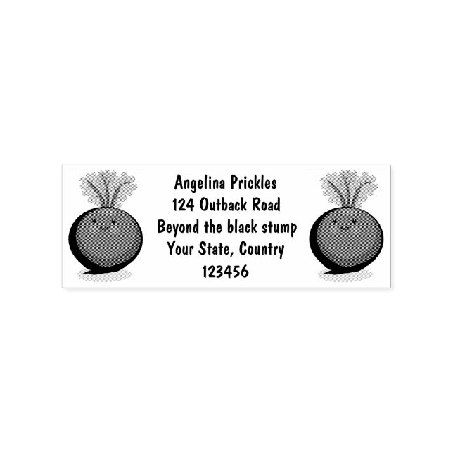 Cute happy beet root kitchen cartoon illustration rubber stamp (Imprint)