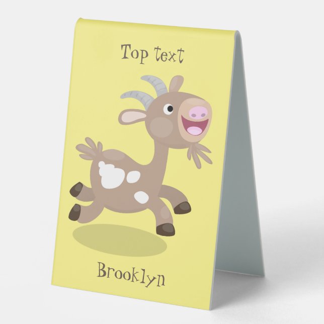 Cute happy billy goat cartoon (Front)