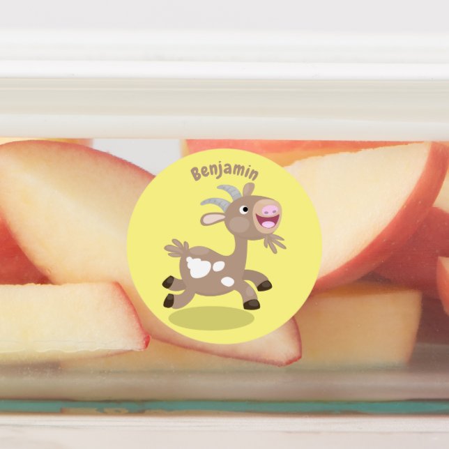 Cute happy billy goat cartoon (Affixed)