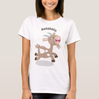 Cute happy billy goat cartoon