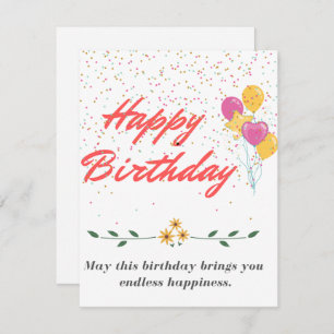 Cute Happy Birthday card