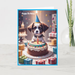 Cute Happy Birthday Dog Card
