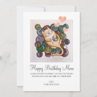 Cute Happy Birthday Mum From Rescue Cat
