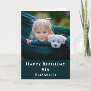 Cute Happy Birthday Photo Personalise Card