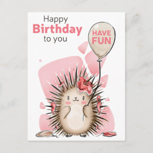 Cute Happy Birthday Postcard
