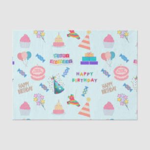 Cute Happy Birthday Themed  Tissue Paper