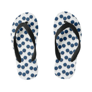 Cute happy blueberries purple cartoon illustration kid's thongs