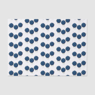 Cute happy blueberries purple cartoon illustration tissue paper