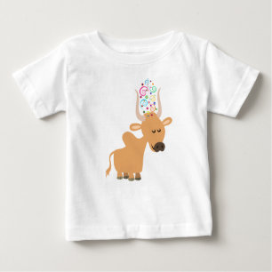 Cute Happy Brahman Cow Baby T-Shirt