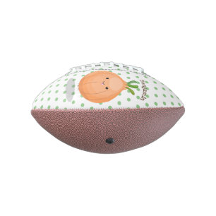 Cute happy brown onion green cartoon illustration football