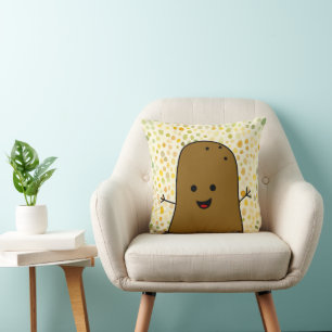 Cute Happy Brown Potato Cushion