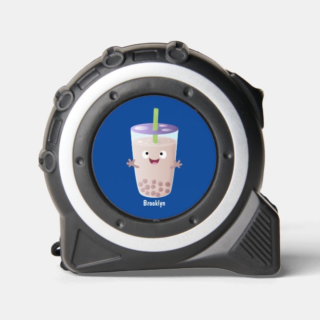 Cute happy bubble tea boba cartoon character  1 (Front)