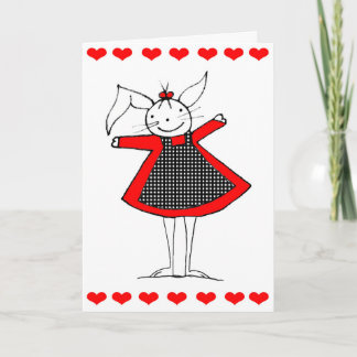 Cute Happy Bunny Love Card