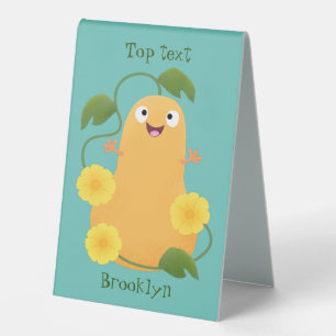 Cute happy butternut pumpkin gourd cartoon