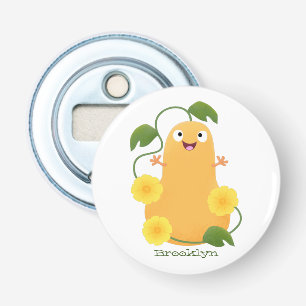 Cute happy butternut pumpkin gourd cartoon bottle opener