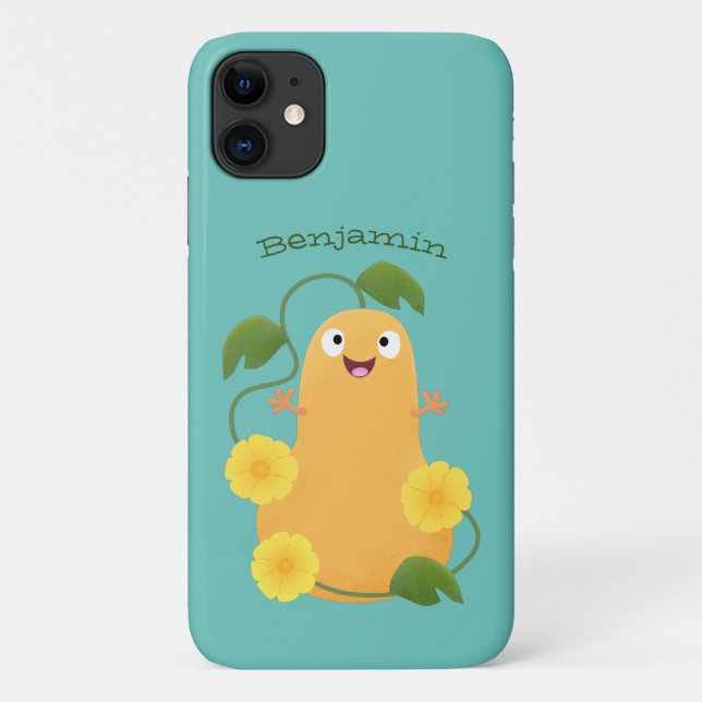 Cute happy butternut pumpkin gourd cartoon Case-Mate iPhone case (Back)