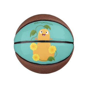 Cute happy butternut pumpkin gourd cartoon mini basketball