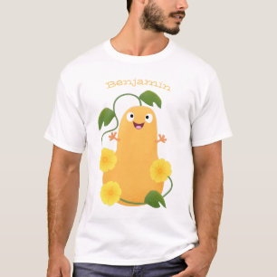 Cute happy butternut pumpkin gourd cartoon T-Shirt