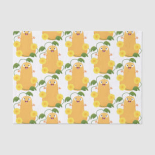 Cute happy butternut pumpkin gourd cartoon tissue paper