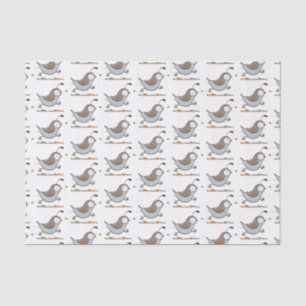 Cute happy californian quail cartoon illustration tissue paper